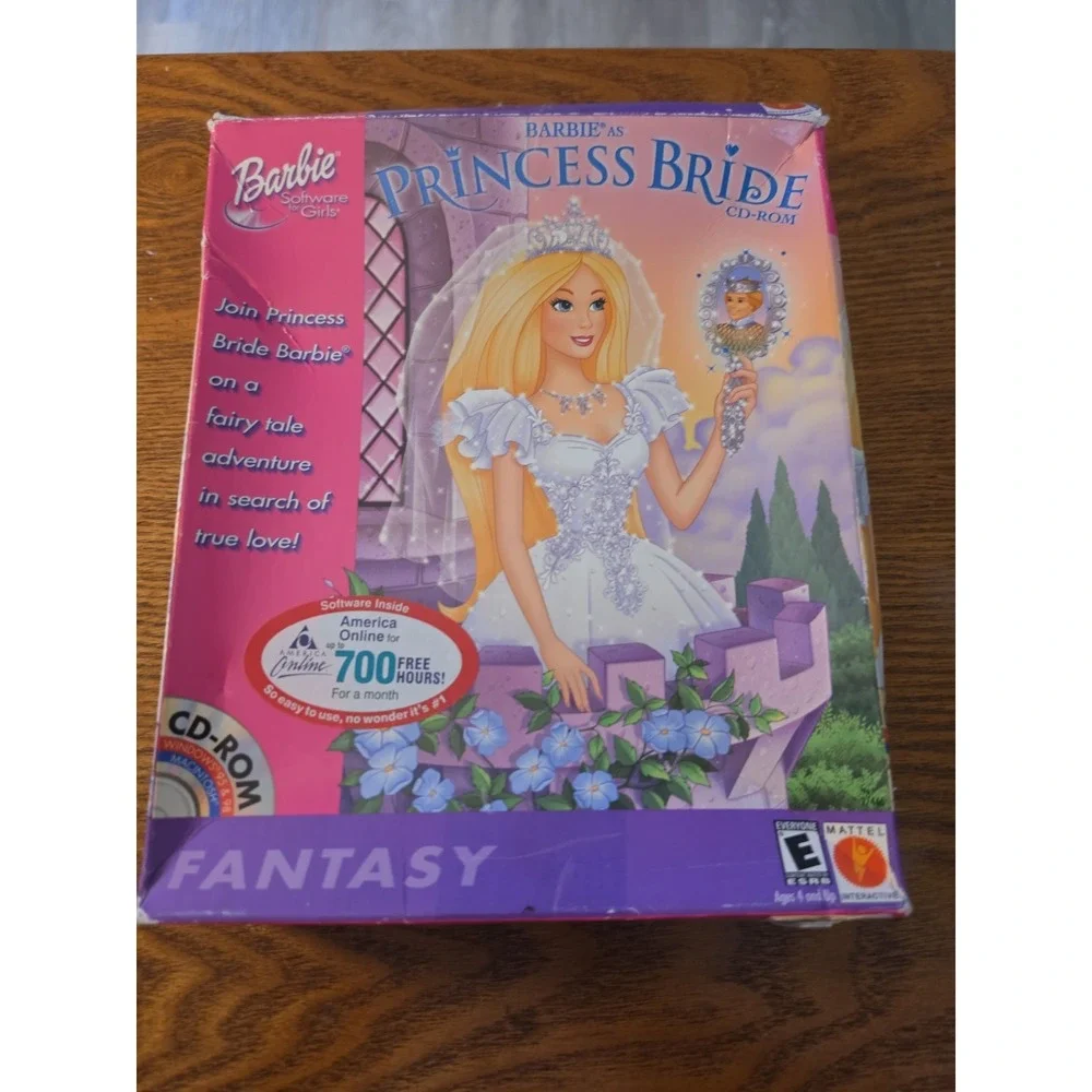 Barbie As Princess Bride PC MAC CD fairy tale magic doll royal fantasy game 2000